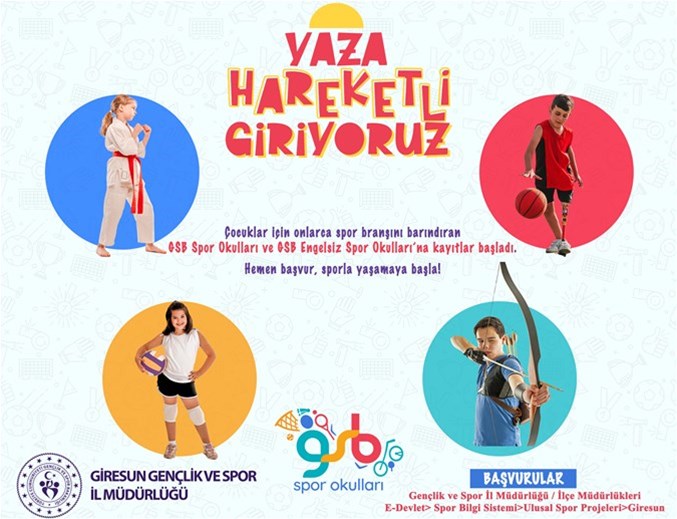 GSB Spor Okulları ve GSB Engelsiz Spor Okulları Kayıtları Başladı!