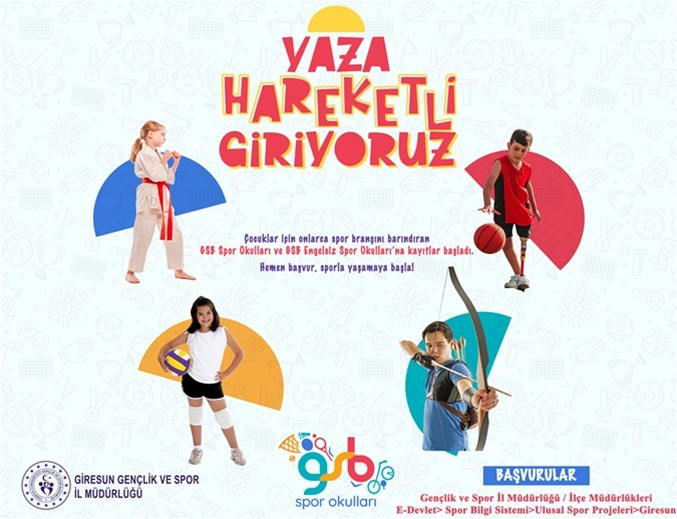 GSB Spor Okulları ve GSB Engelsiz Spor Okulları Kayıtları Başladı. 